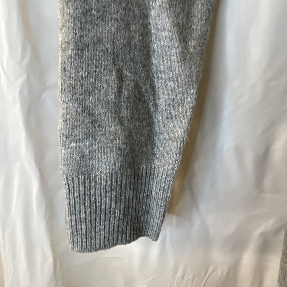 Lucky Brand Dress Women Large‎ Gray Pink Fair Isle Nordic Sweater Knit Tie Boho - Picture 7 of 13